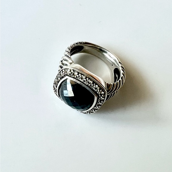 David Yurman Albion Hematite Moonlight Ice Diamond Ring - Picture 9 of 9